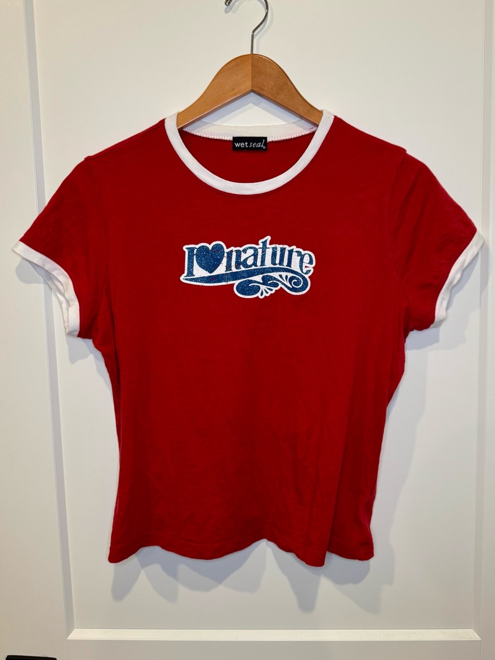 Vintage Wet Seal ‘I ♥ Nature' Ringer Tee